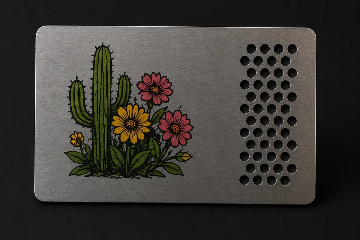 Cactus metal card artwork